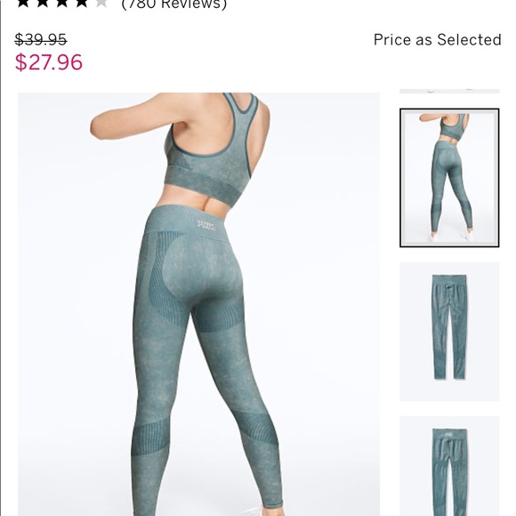 PINK Victoria's Secret Pants - Pink Seamless Tights